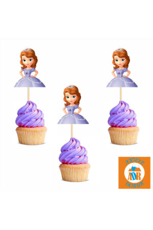 20 ADET Sofia Pasta Kürdanı-Doğum Günü Masa Süsleme Seti-Parti Malzemeleri-Cupcake Süsü